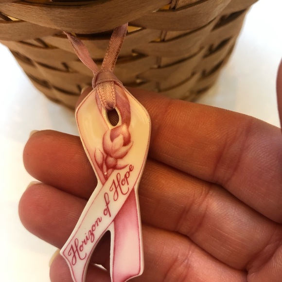 Longaberger Horizons of Hope breast cancer Tag & U shape basket - Picture 7 of 8